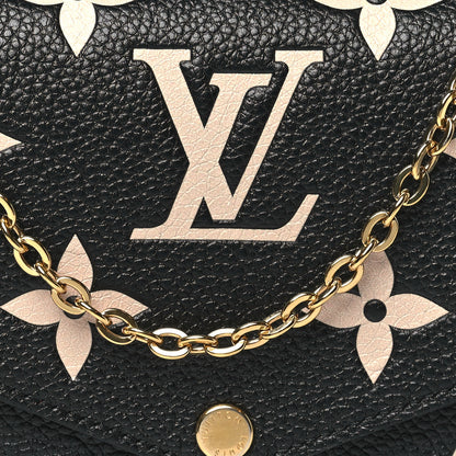 Louis Vuitton Empreinte Monogram Giant Felicie Pochette Black Beige 8 of 10