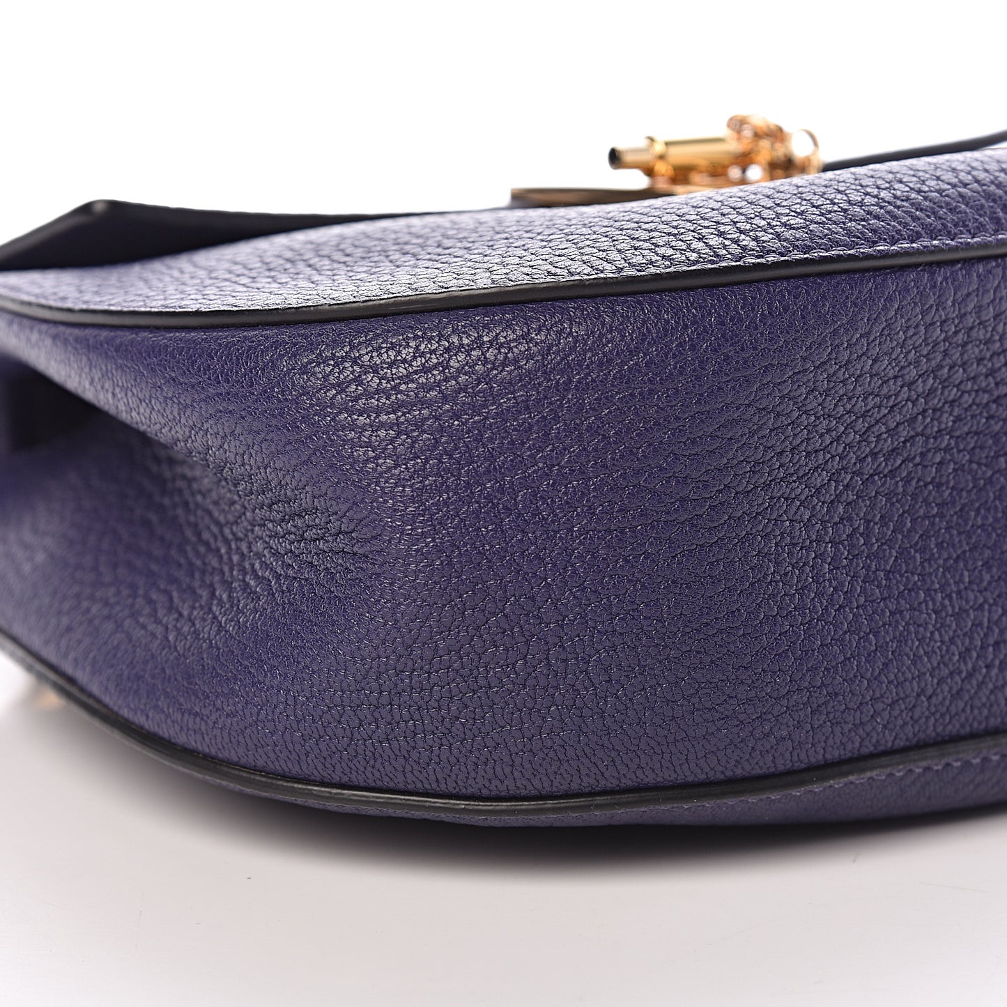 Grained Lambskin Mini Drew Shoulder Bag Royal Navy