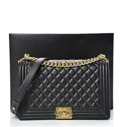 Chanel Lambskin Quilted New Medium Boy Flap Black 19 of 19