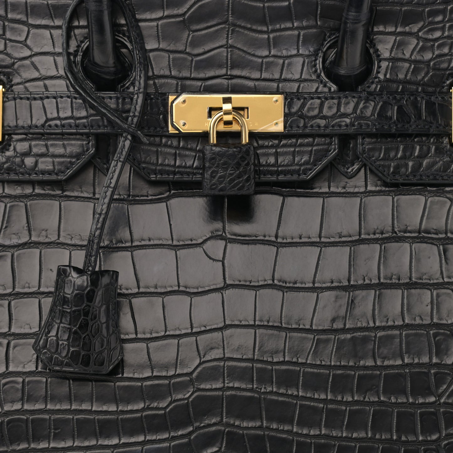 Matte Porosus Crocodile Birkin 35 Black
