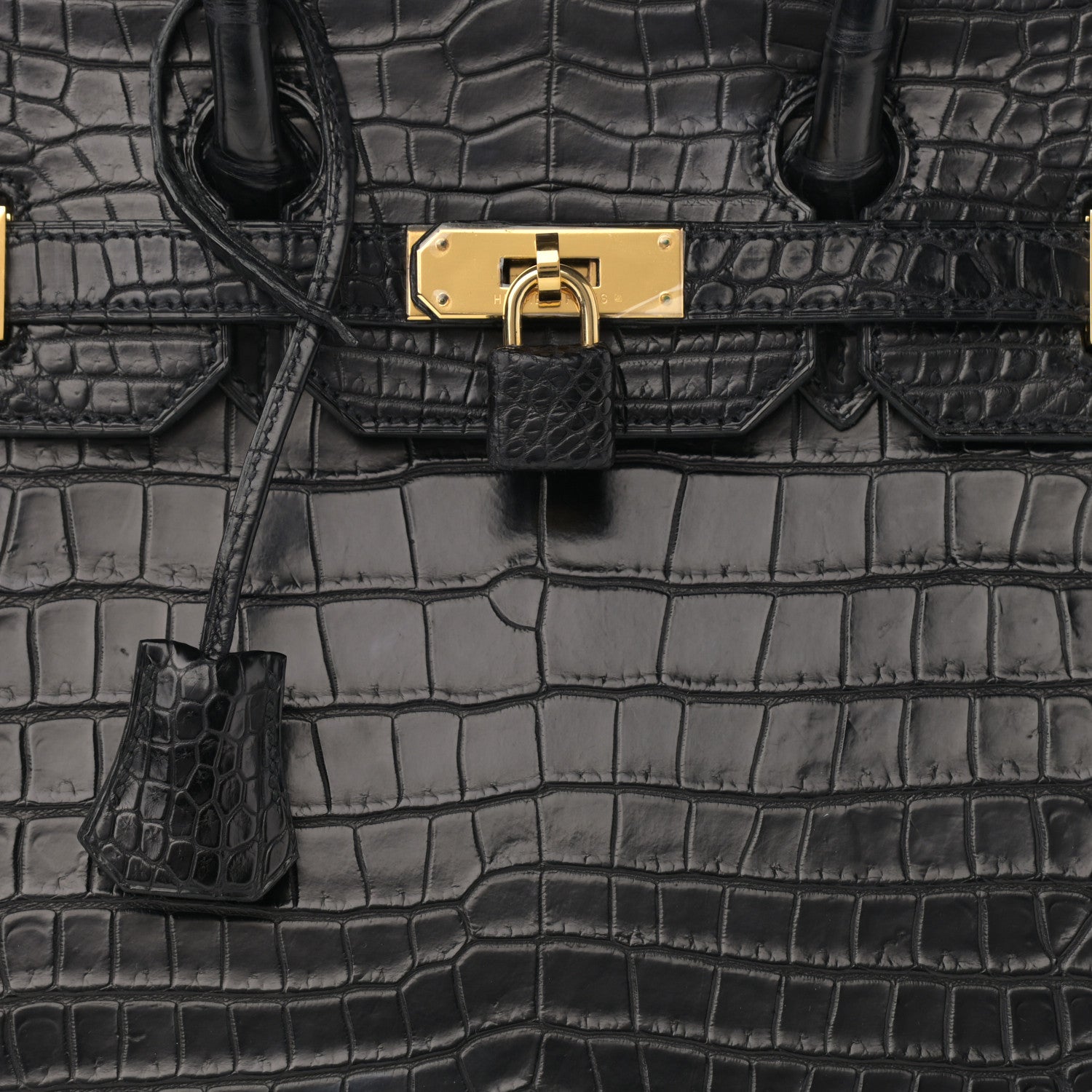 Hermes Matte Porosus Crocodile Birkin 35 Black 8 of 13