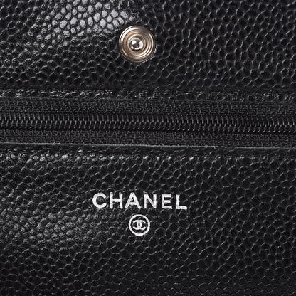 Chanel Caviar Quilted Wallet On Chain WOC Black 6 of 12