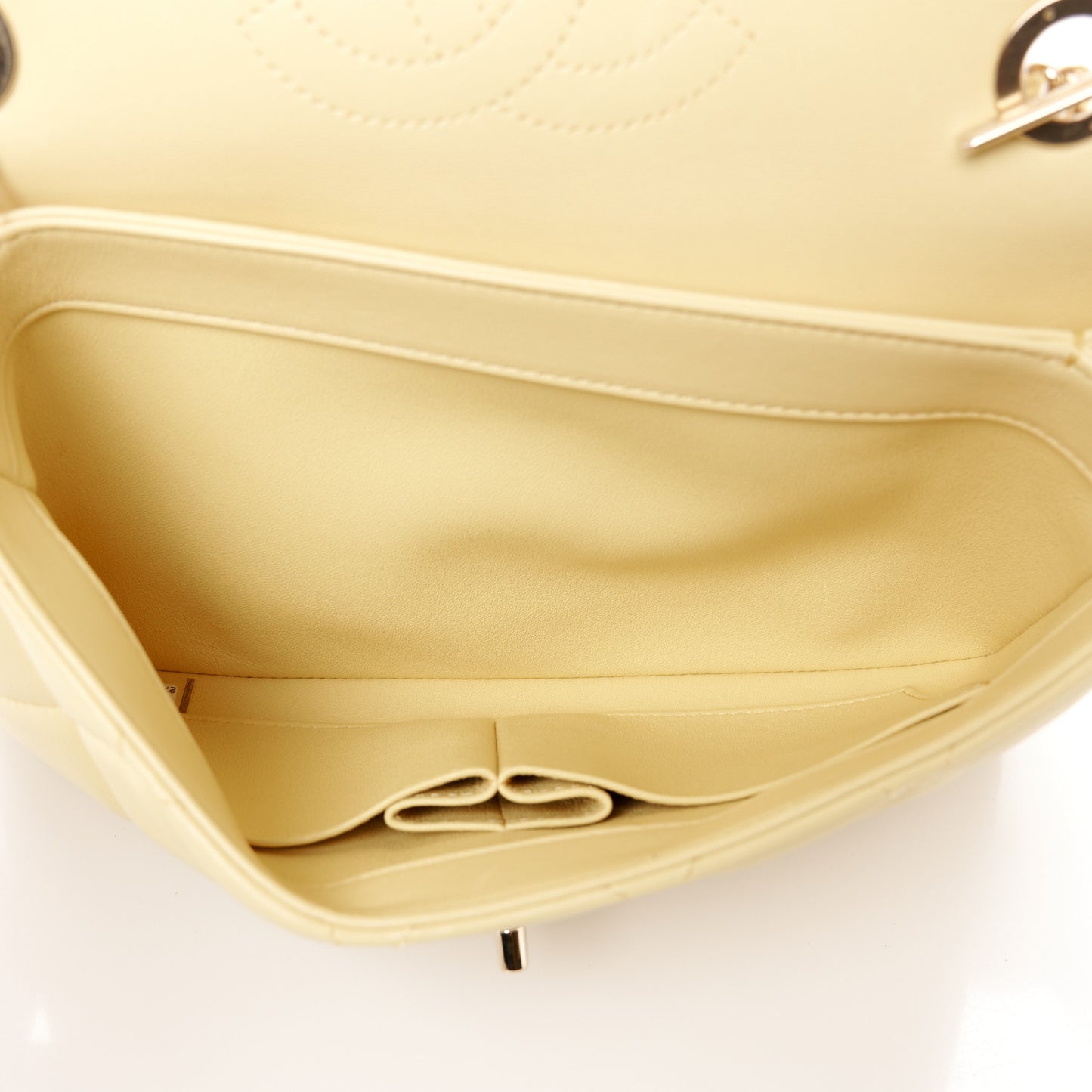 Lambskin Quilted Medium Trendy CC Flap Yellow