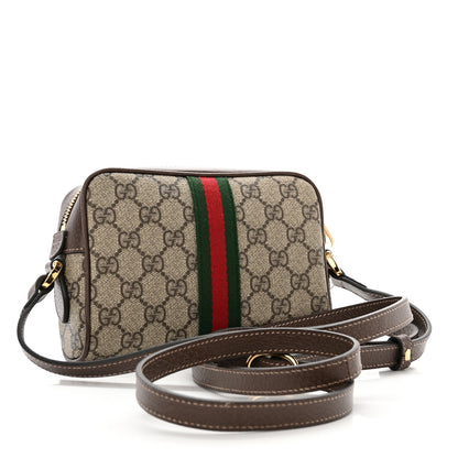 Gucci GG Supreme Monogram Web Mini Ophidia Shoulder Bag Brown 3 of 10
