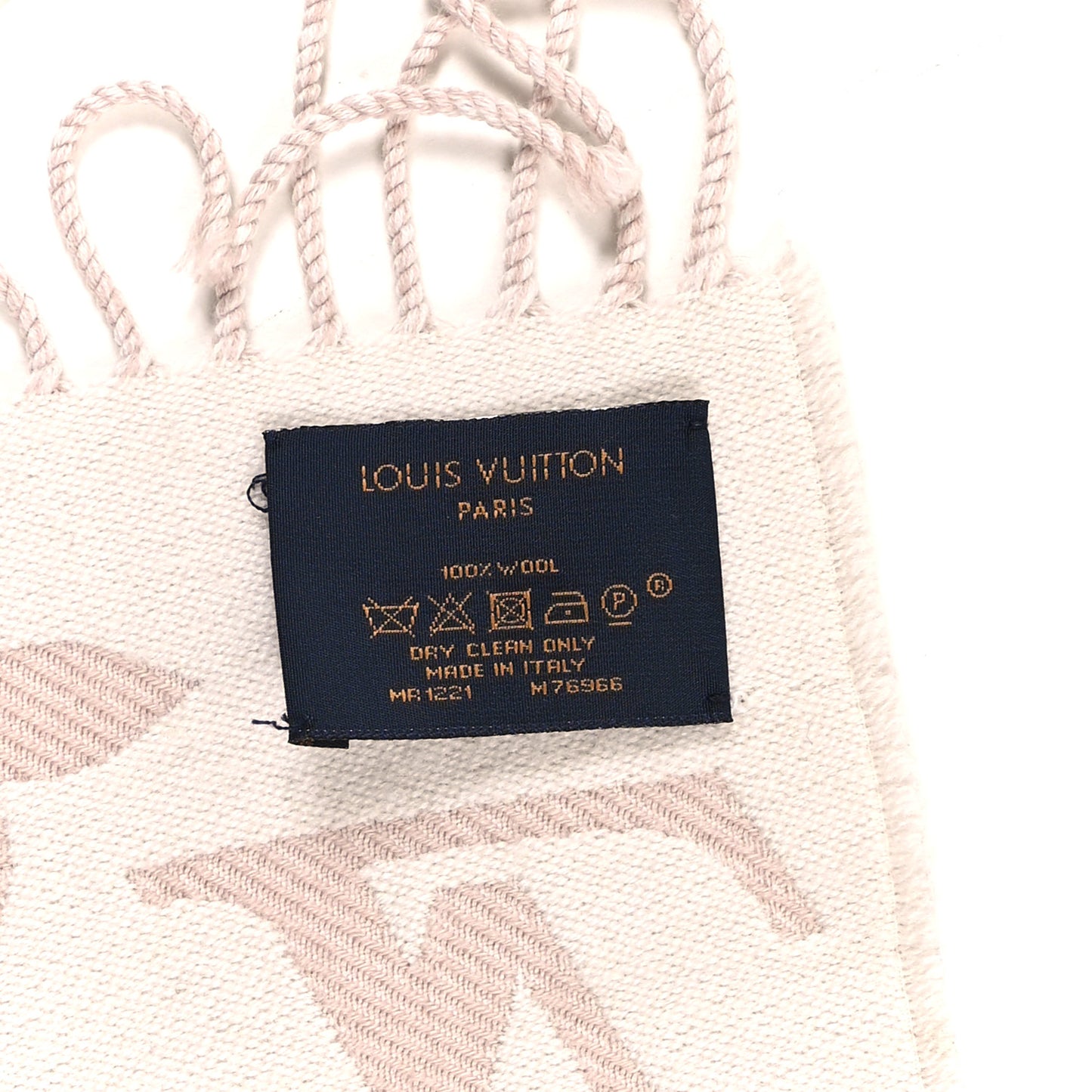 Wool Monogram Simply LV Scarf Beige