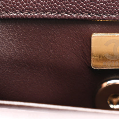 Chanel Caviar Quilted Mini Coco Handle Flap Burgundy 7 of 10