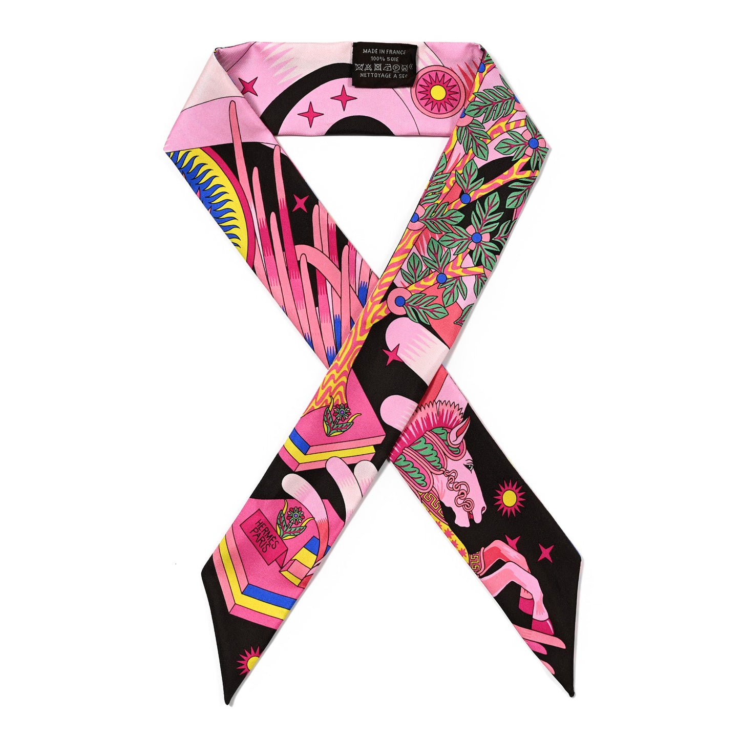 Silk La Source de Pegase Twilly Ebene Rose Vif Jaune Vif