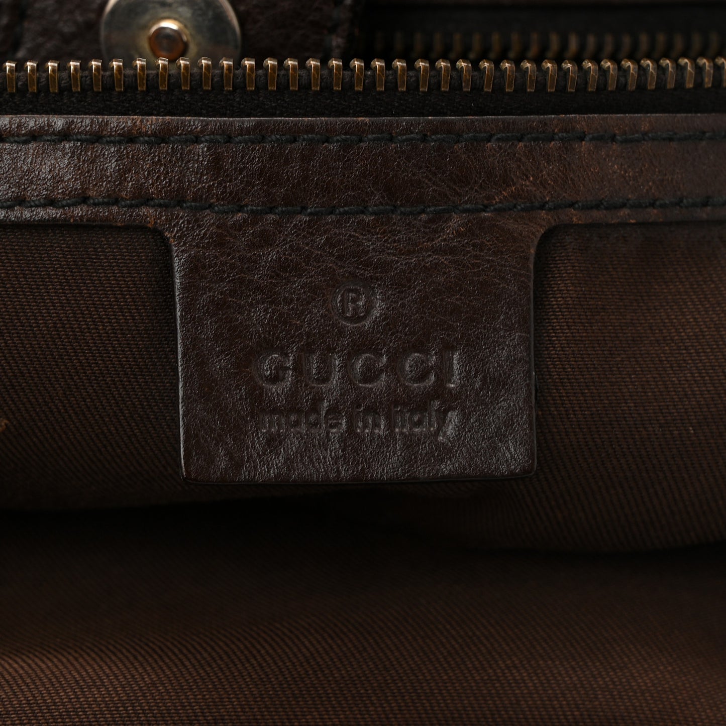 Monogram Large Jockey Tote Dark Brown