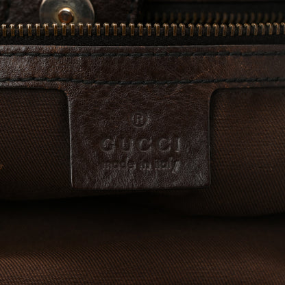 Gucci Monogram Large Jockey Tote Dark Brown 6 of 11