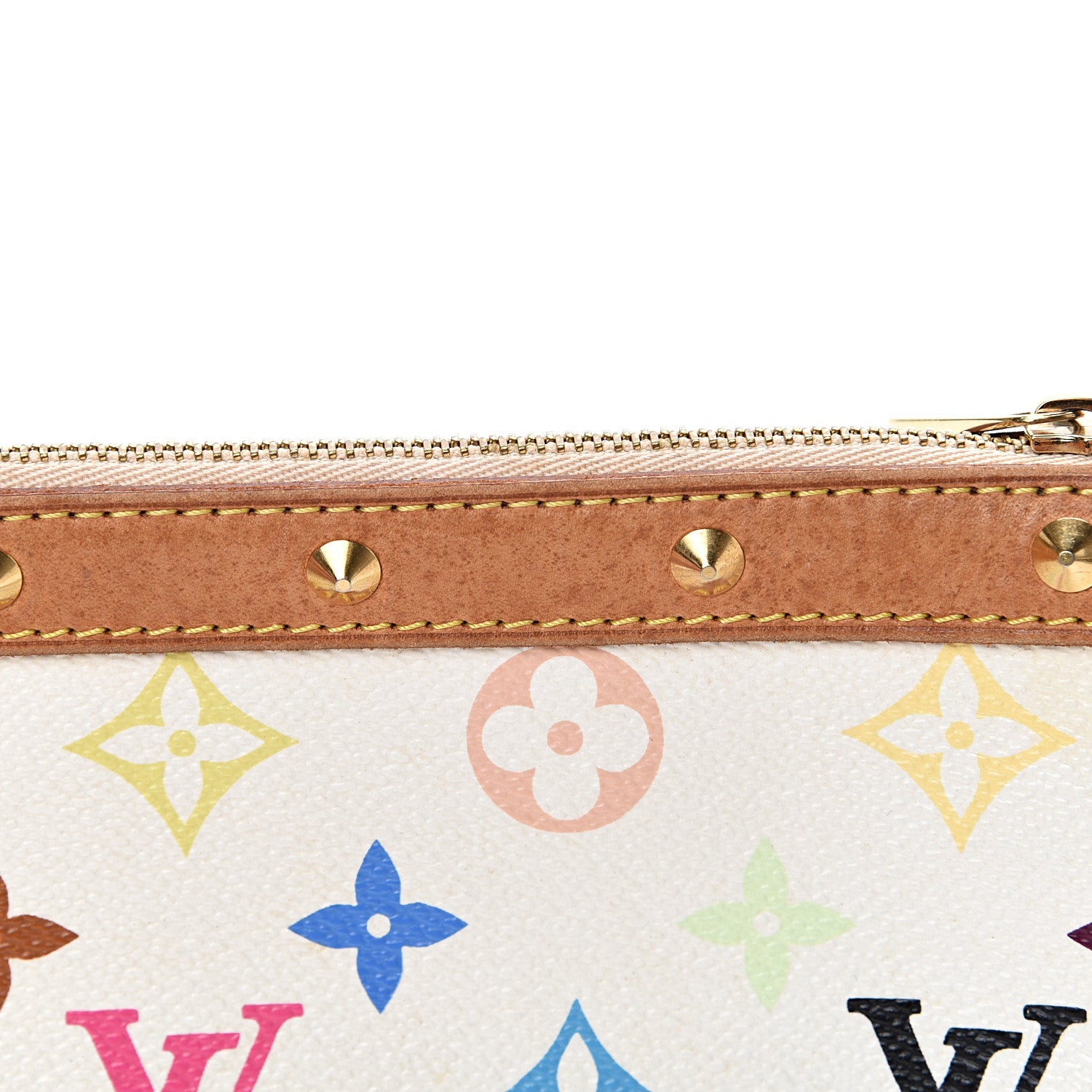 Louis Vuitton Monogram Multicolor Pochette Accessories White 12 of 14