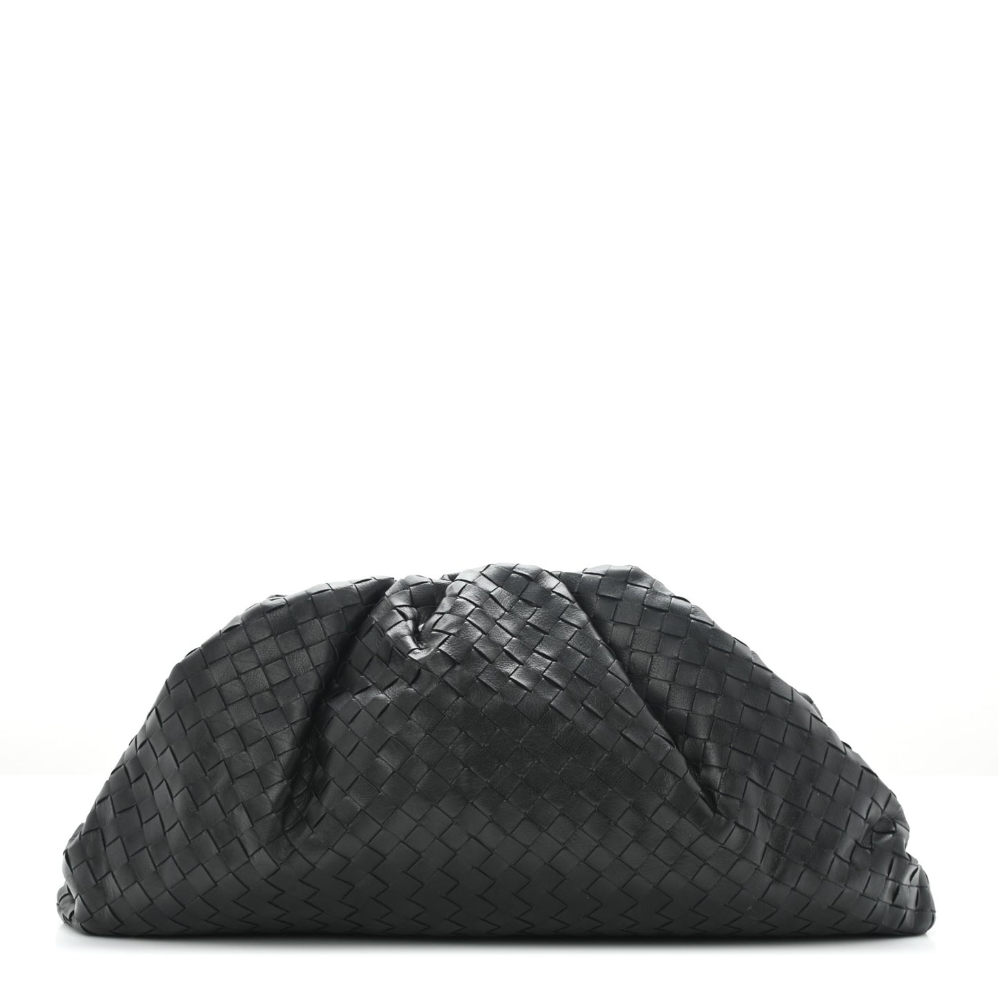 Nappa Maxi Intrecciato The Pouch Oversized Clutch Black
