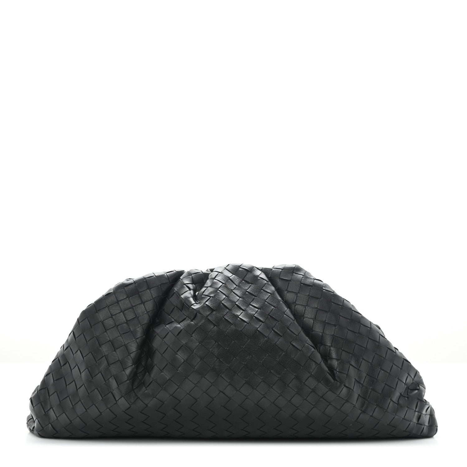 Bottega Veneta Nappa Maxi Intrecciato The Pouch Oversized Clutch Black 1 of 7