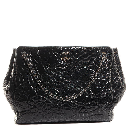 Chanel Vinyl Graphic Edge Tote Black 1 of 7