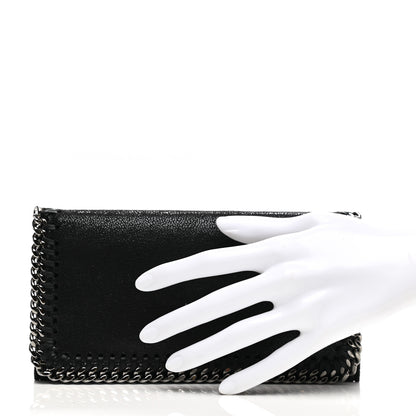 Stella McCartney Shaggy Deer Falabella Flap Wallet Black 2 of 7