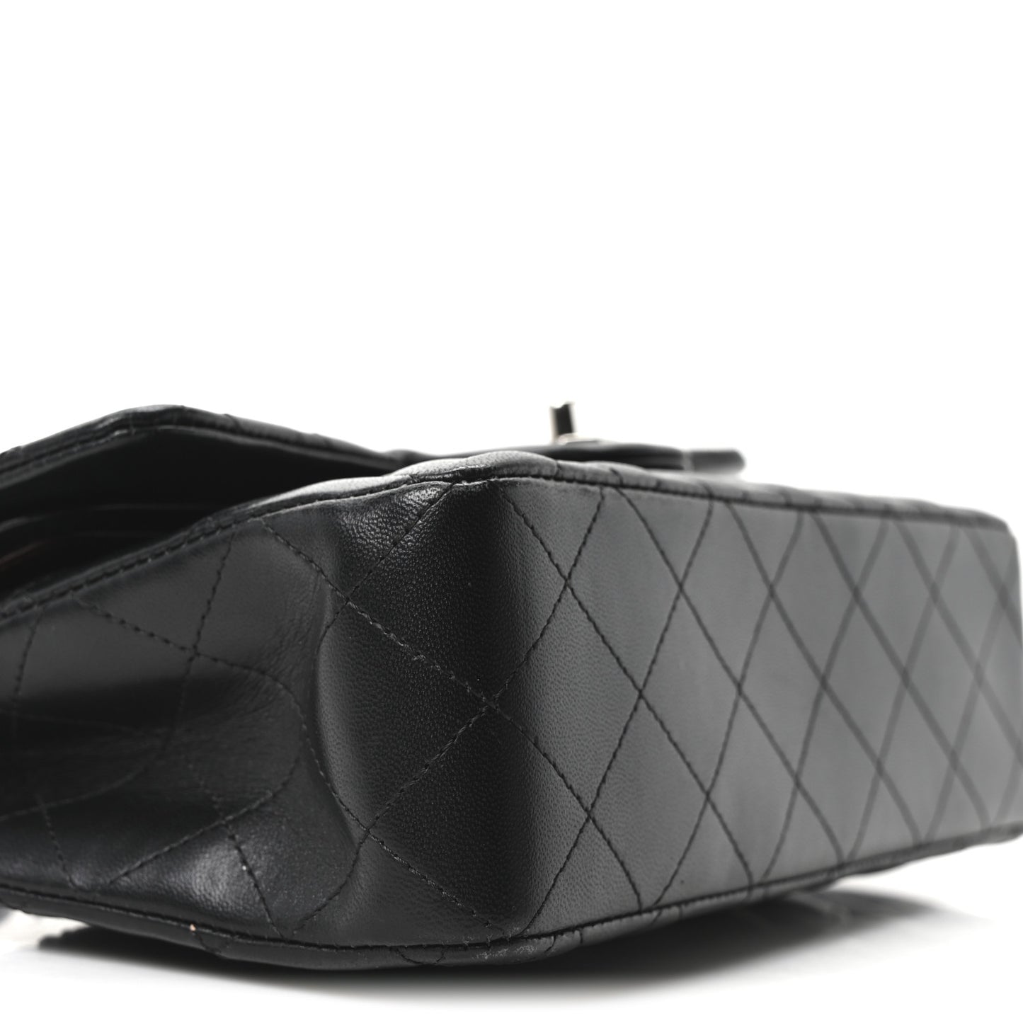 Lambskin Quilted Small Double Flap Black