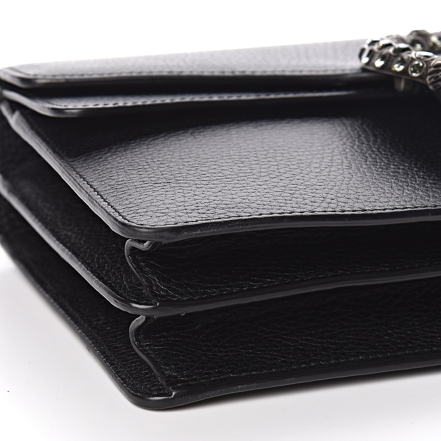 Pebbled Calfskin Small Dionysus Shoulder Bag Black