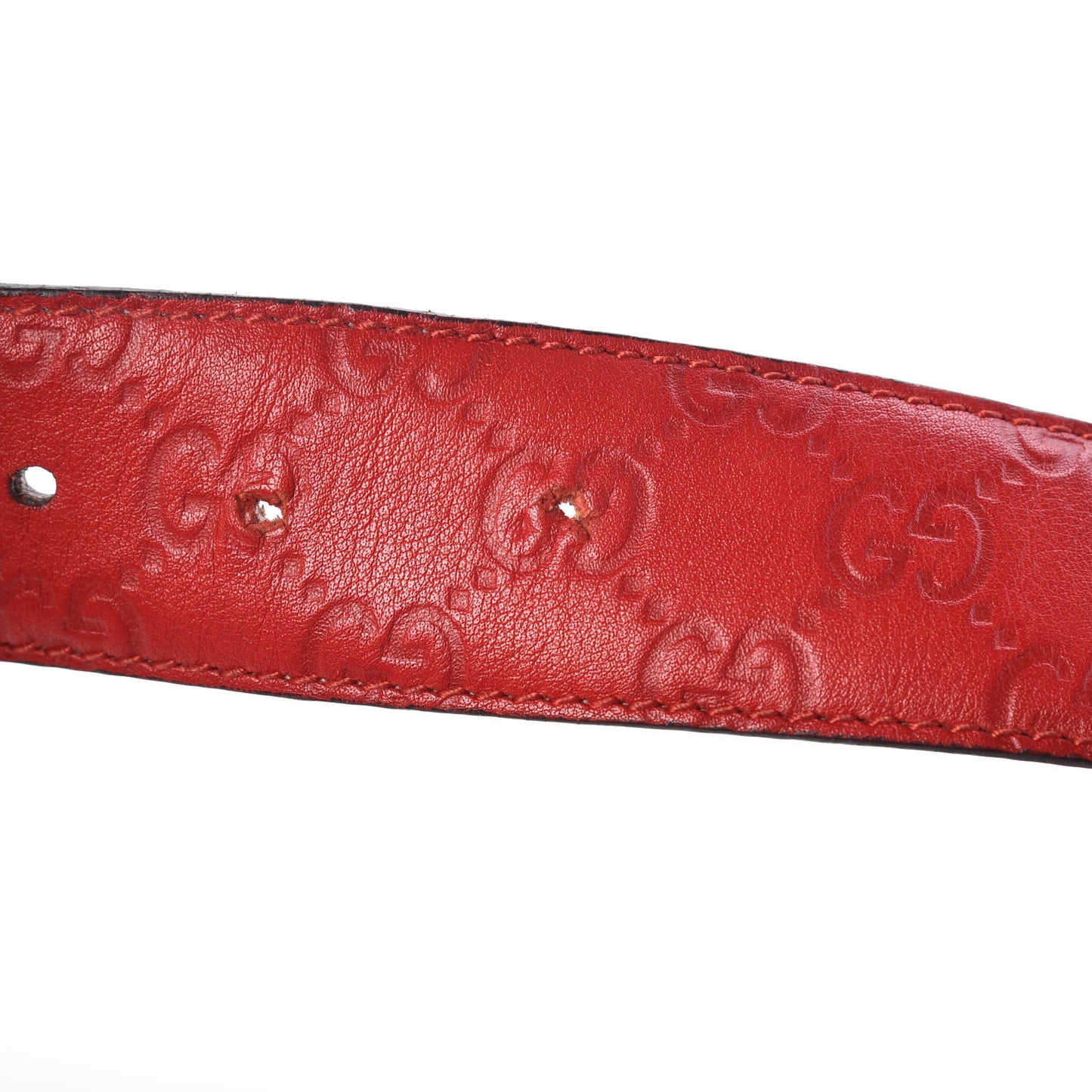 Guccissima Interlocking G Belt 100 40 Red
