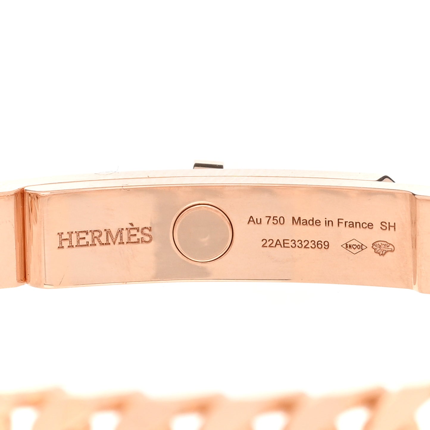 18K Rose Gold Diamond PM Kelly Chaine Bracelet SH