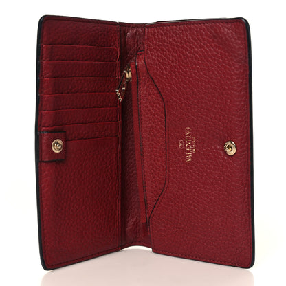 Valentino Garavani Grained Calfskin Rockstud Wallet Red 6 of 7