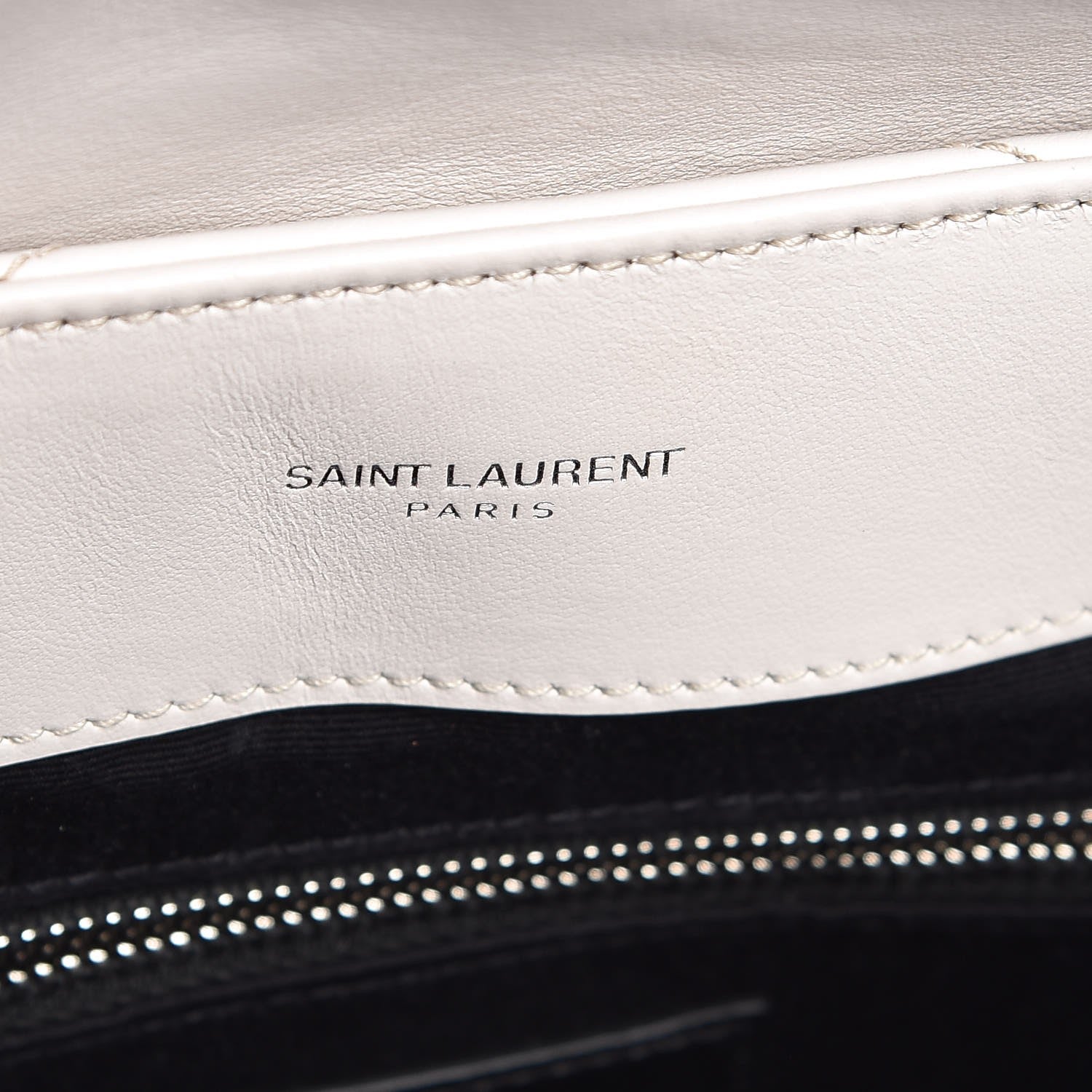 Saint Laurent Calfskin Y Quilted Monogram Medium Loulou Chain Satchel Ivory 7 of 12