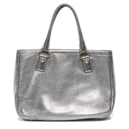 Prada Vitello Daino Shopping Tote Acciaio 3 of 7