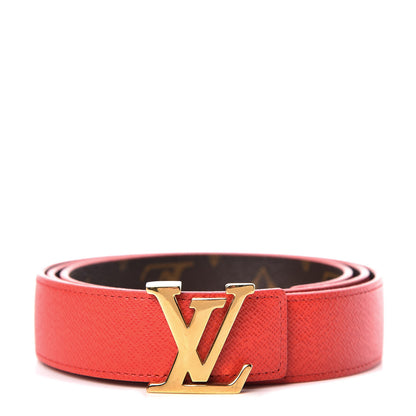 Louis Vuitton Monogram 30mm LV Initiales Reversible Belt 90 36 Coquelicot 1 of 6
