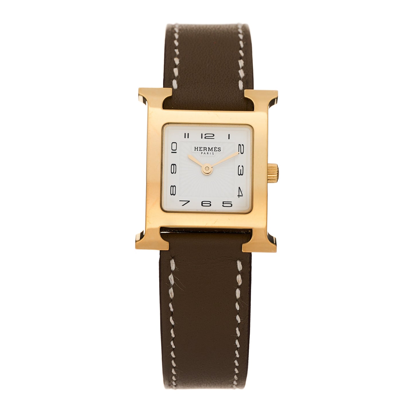 Stainless Steel Swift 21mm Heure H Hour Quartz Watch Etoupe