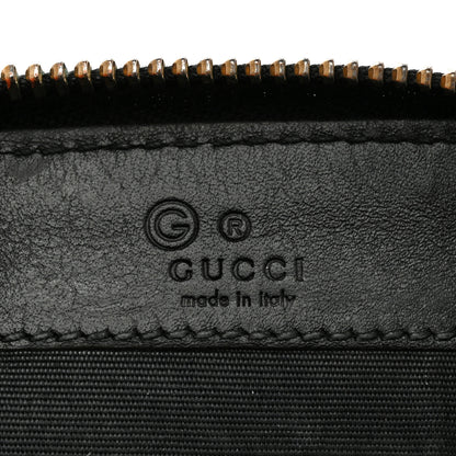 Gucci Guccissima Zip Around Coin Purse Wallet Black 6 of 8