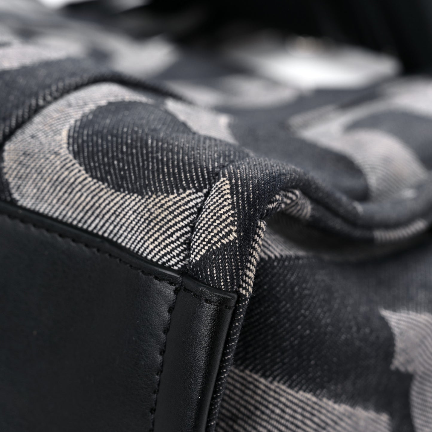 Denim Jacquard Medium The Monogram Tote Bag Denim Blue