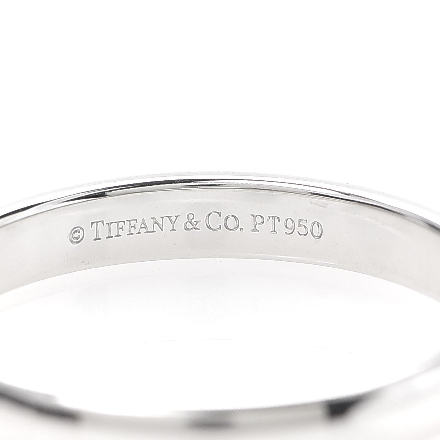 Tiffany Platinum 3mm Classic Wedding Band Ring 57 8 5 of 5