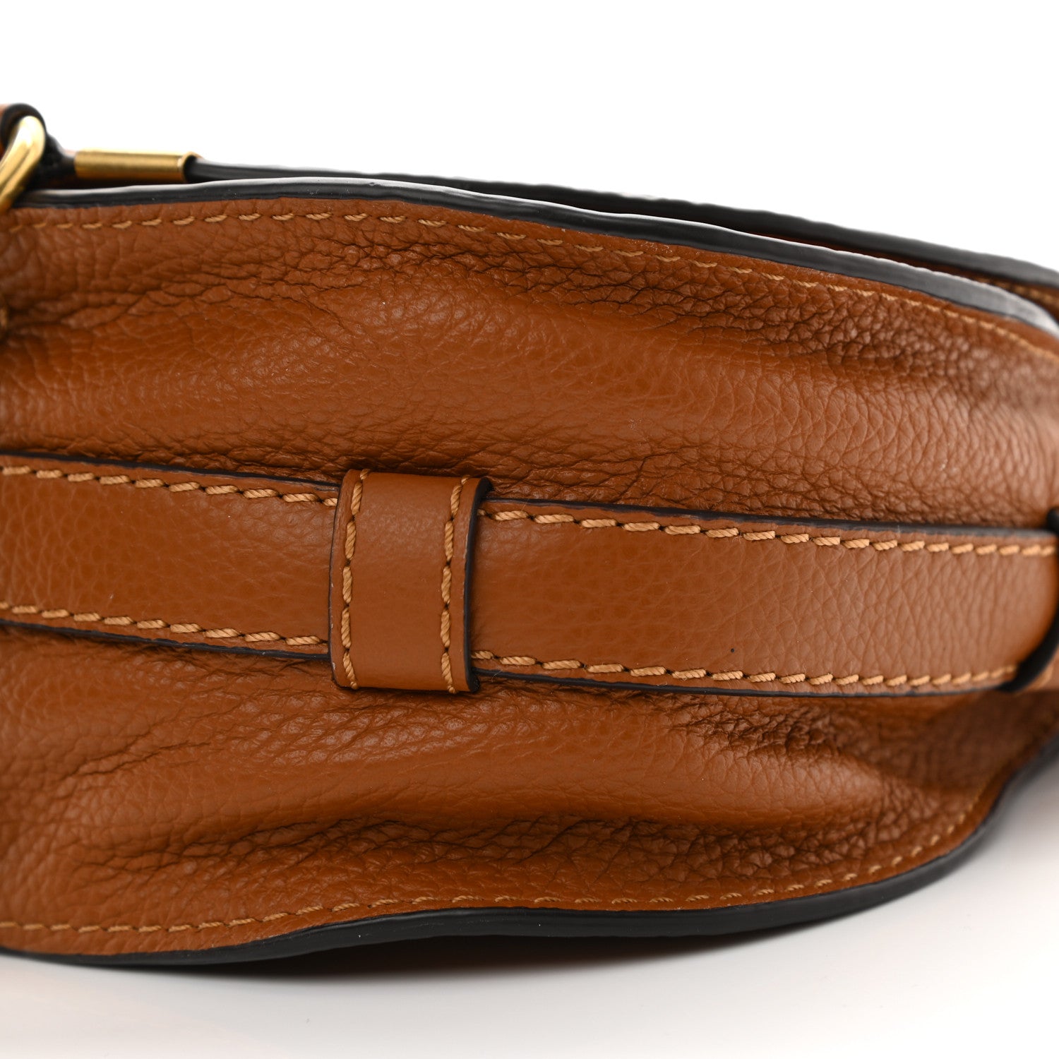 Chloe Calfskin Mini Marcie Round Crossbody Bag Tan 10 of 11