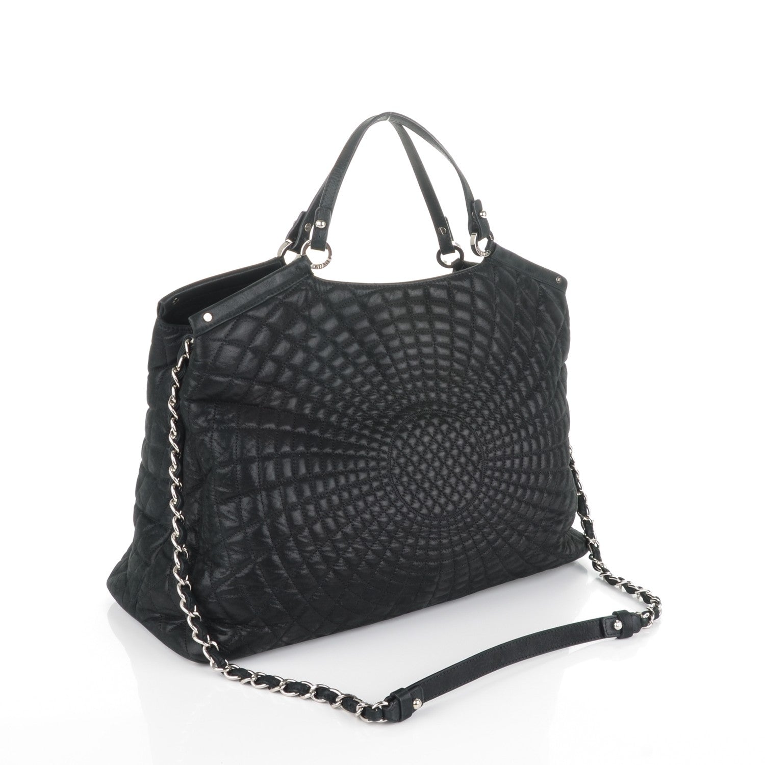 Chanel Iridescent Calfskin Large Sea Hit Tote Black 3 of 7