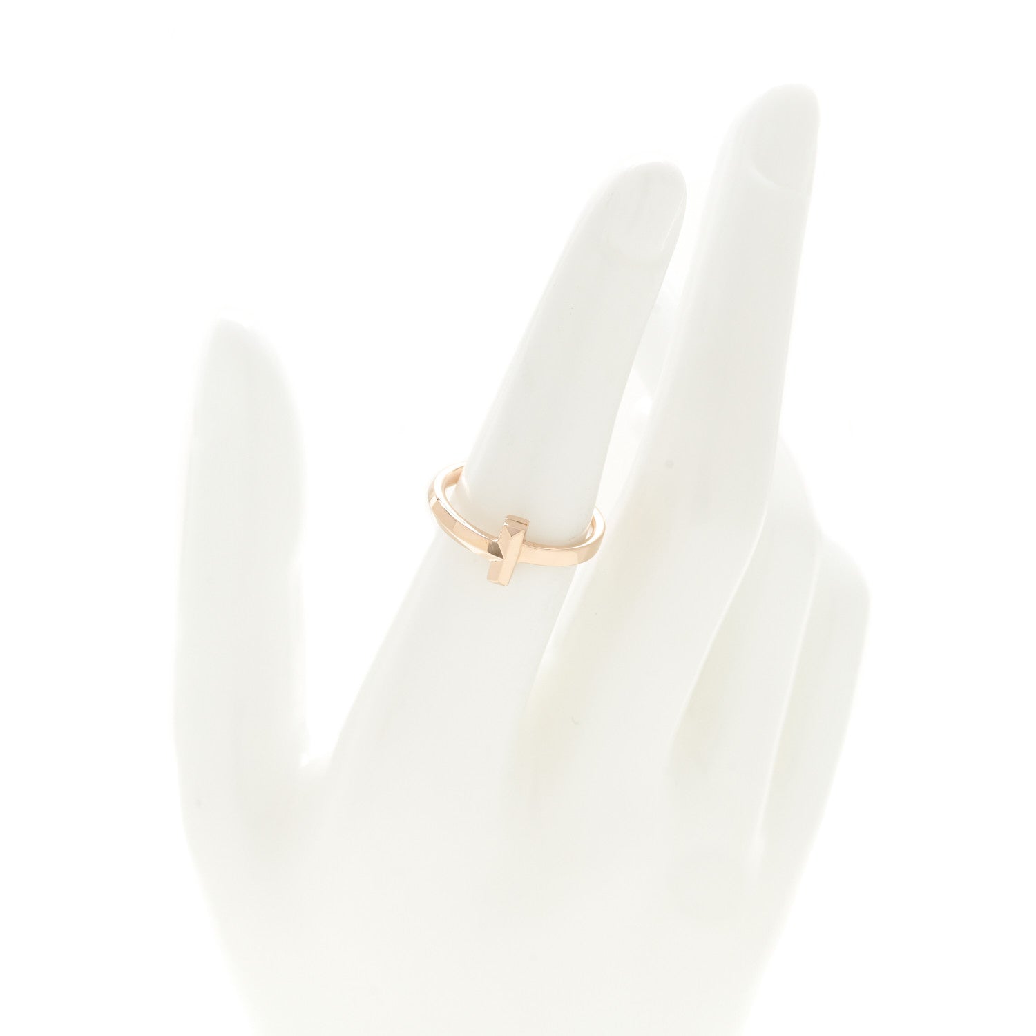 Tiffany 18K Rose Gold T T1 Ring 53 6.25 2 of 5