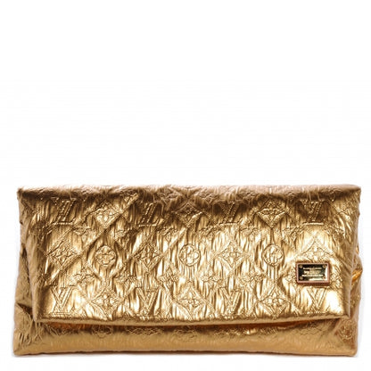 Louis Vuitton Jacquard Quilted Monogram Limelight Clutch MM Gold 1 of 8