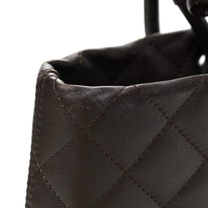 Chanel Calfskin Quilted Medium Cambon Tote Black White 11 of 16