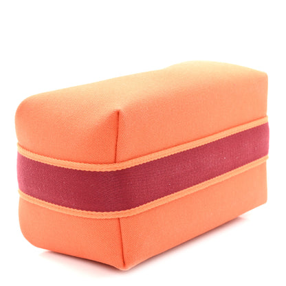 Hermes Canvas Small Bride-A-Brac Pouch Orange Burgundy 4 of 6