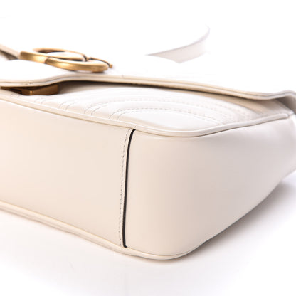 Gucci Calfskin Matelasse Small GG Marmont Shoulder Bag White 9 of 10