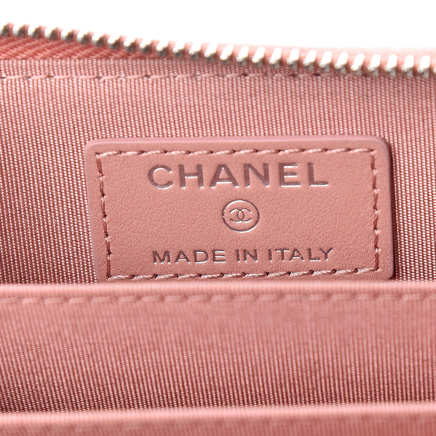 Chanel Ombre Patent Calfskin Quilted Small Zip Around Coin Purse Pink White 5 of 7