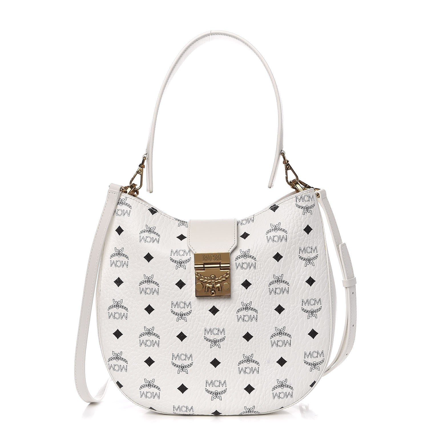 MCM Visetos Patricia Hobo White 1 of 9