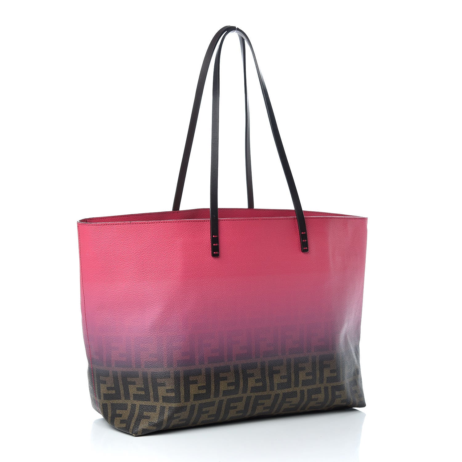 Fendi Zucca Spalmati Ombre Medium Roll Tote Tobacco Ciclamino Moro 3 of 13