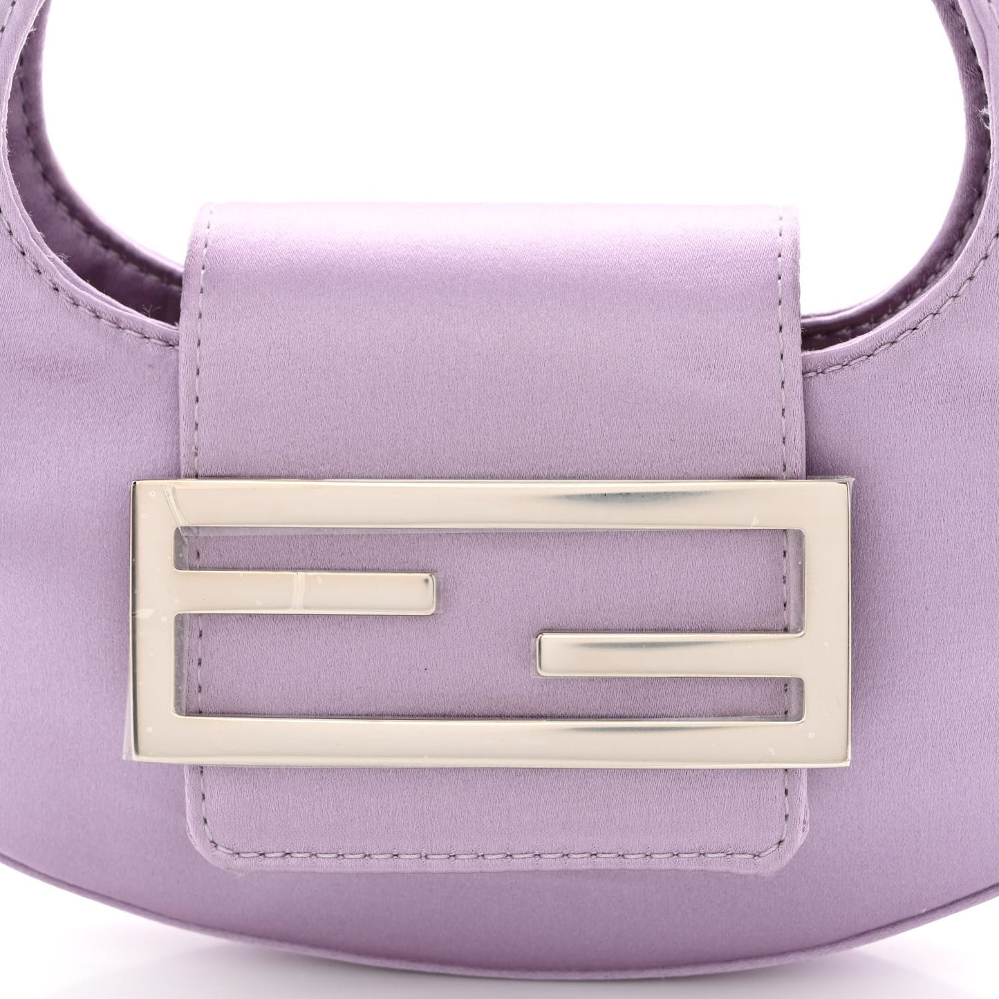 Silk Satin Mini Cookie Hobo Bag Lilla