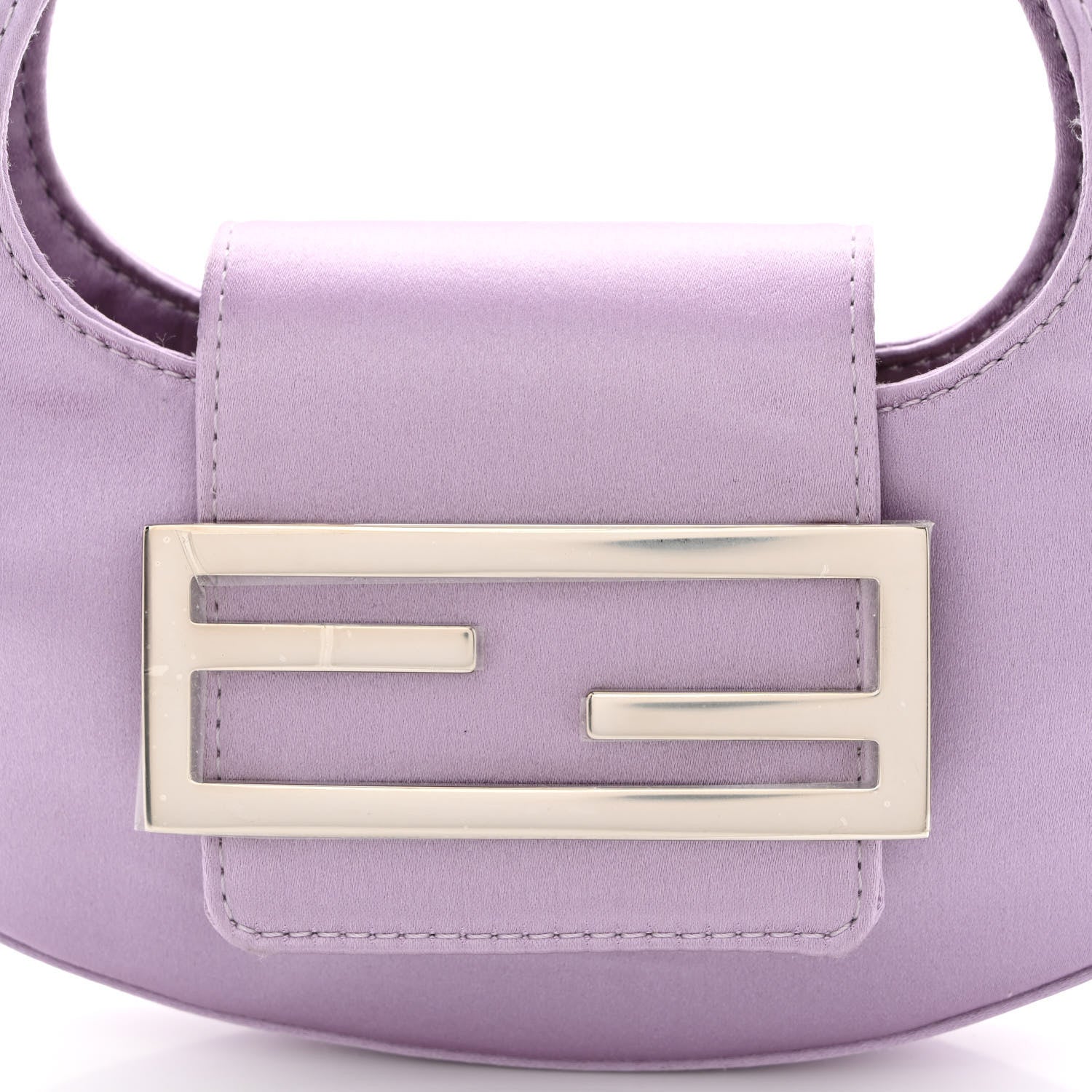 Fendi Silk Satin Mini Cookie Hobo Bag Lilla 8 of 11