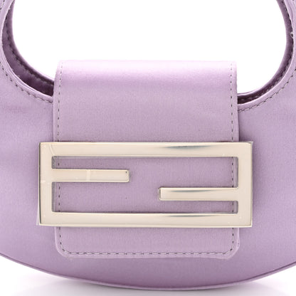 Fendi Silk Satin Mini Cookie Hobo Bag Lilla 8 of 11