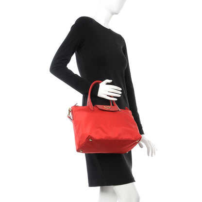 Prada Saffiano Tessuto Nylon Tote Rosso 2 of 8