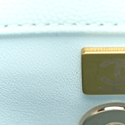 Chanel Caviar Quilted Mini Coco Handle Flap Light Blue 7 of 11