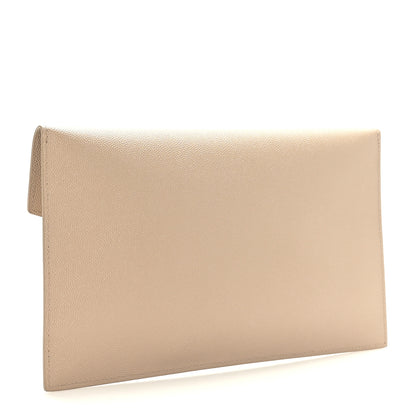 Saint Laurent Grain De Poudre Uptown Pouch Dark Beige 3 of 7