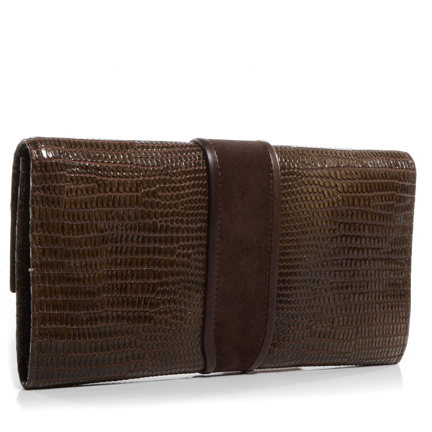 Lizard Embossed Reese Clutch