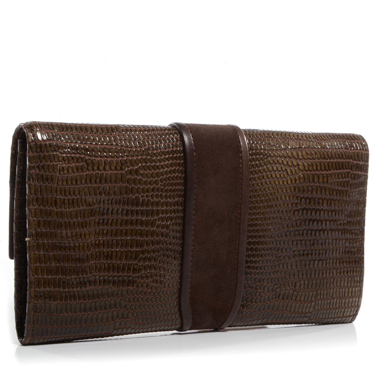 Jimmy Choo Lizard Embossed Reese Clutch 3 of 9