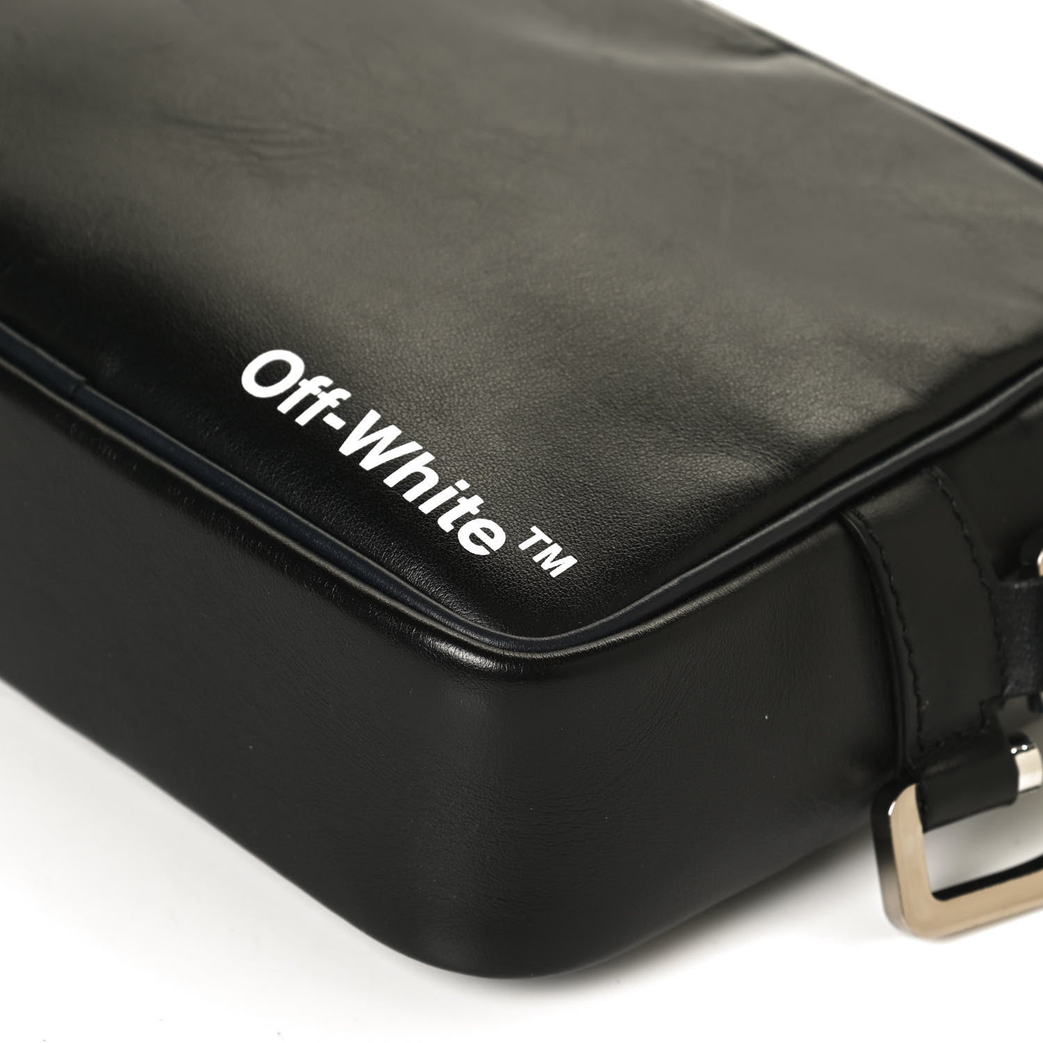 Off-White Calfskin Logo Crossbody Bag Black 10 of 11