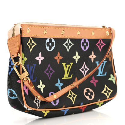 Louis Vuitton Monogram Multicolor Pochette Accessories Black 3 of 10